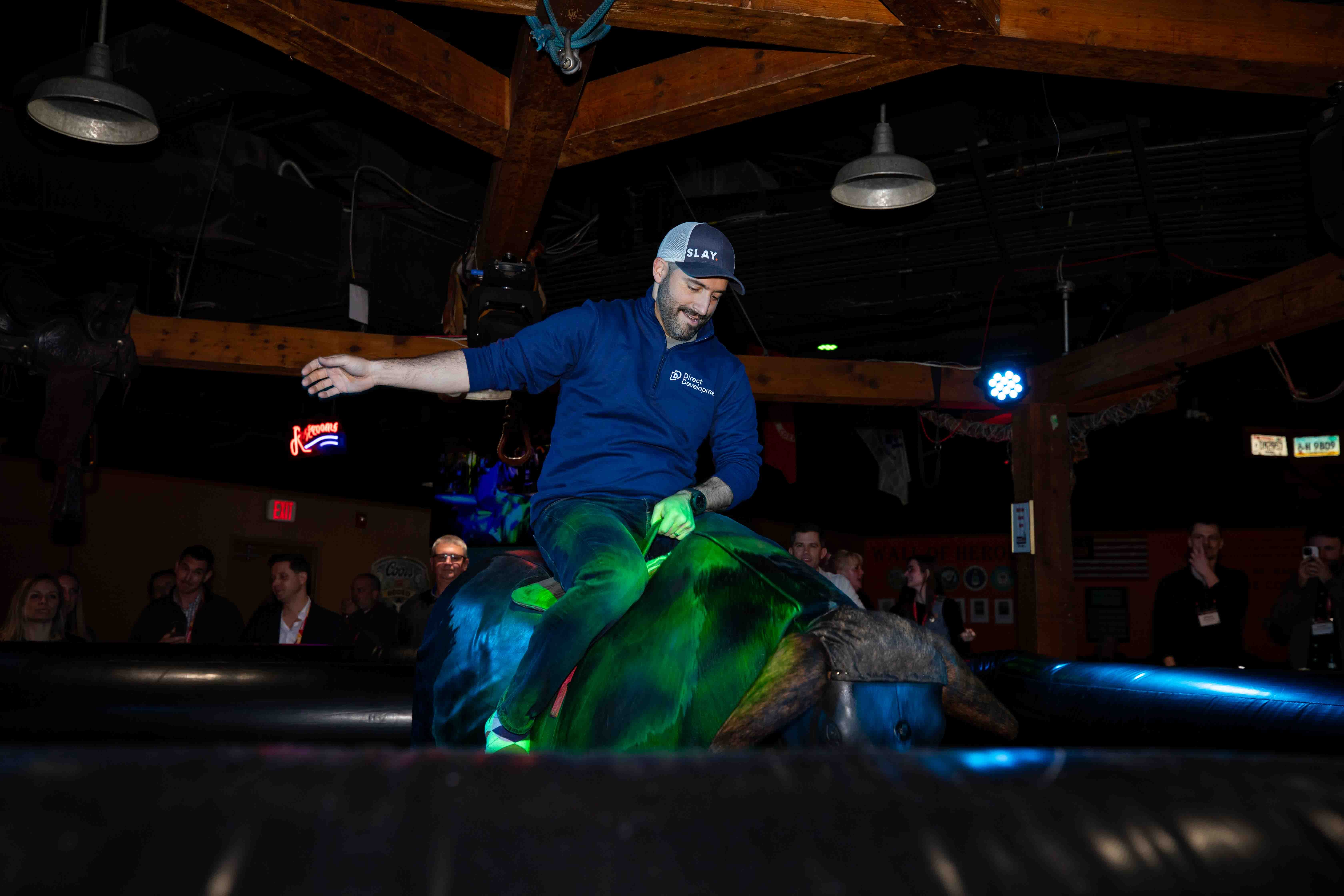 tony riding a bull